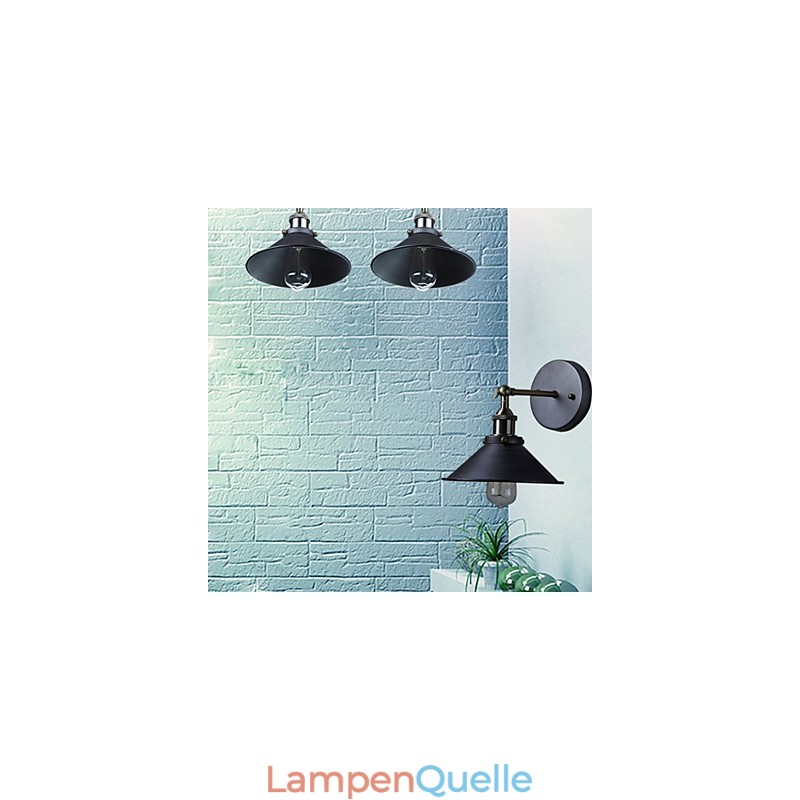 Industrielle Vintage Edison Simplicity 1 Licht Wandhalterung Esszimmer Arbeitszimmer Büro Flur Metall Wandleuchte