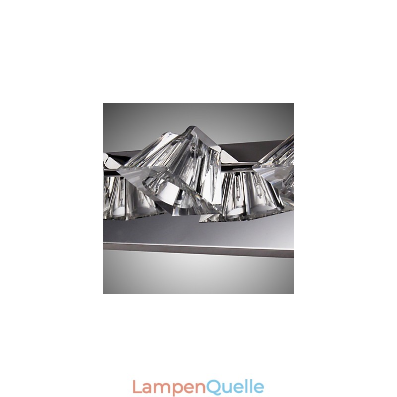 Moderne Wandleuchte mit Glasschirm 4-flammig Spiegelfront