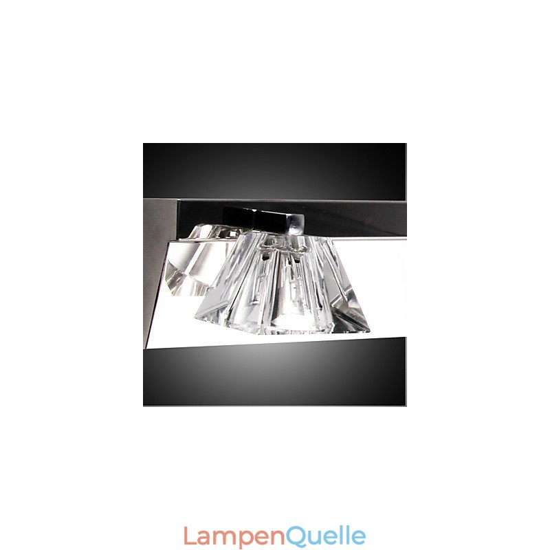 Moderne Wandleuchte mit Glasschirm 4-flammig Spiegelfront