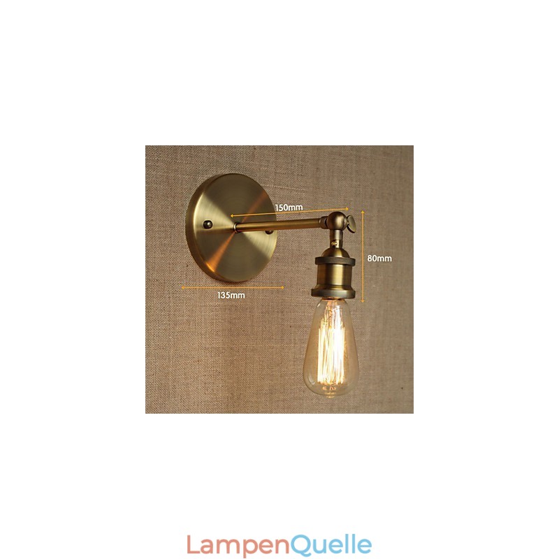 Amerikanischen Bar Cafe Restaurant Nacht Minimalistischen Gang Bronze Schmiedeeisen Wand Leuchte