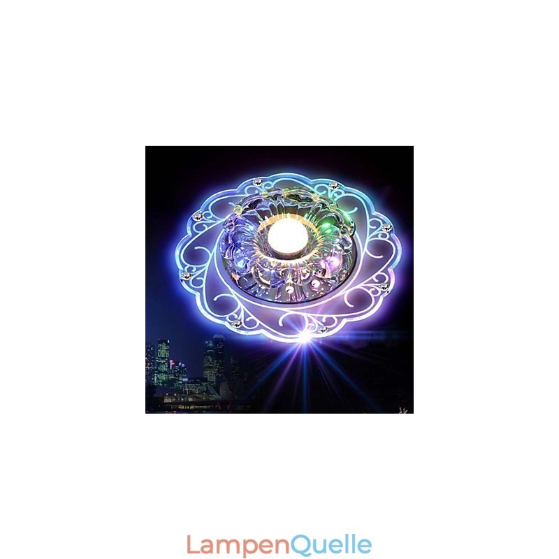 Kristall Deckenleuchte Spotlight SMD 3W Kreative Lampe Leuchtstoffröhre Bunte Farbe Dome Licht