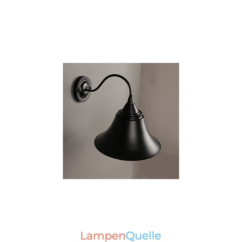 Designer Duds Loft Stil Antike Schwarze Eisenkappe Wandlampe