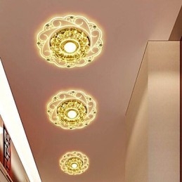 Kristall Deckenleuchte Spotlight SMD 3W Kreative Lampe Leuchtstoffröhre Bunte Farbe Dome Licht