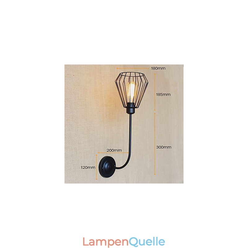 Amerikanischen Land Kreative Eisen Ellenbogen Antike Einzel Kopf Lampe Nachttisch