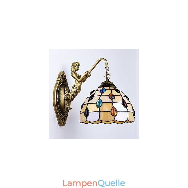 Europäische Mittelmeer Vertraglich Ländlichen Kreative Schmiedeeisen Wand Lampe Glas Lichter