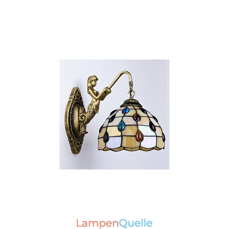 Europäische Mittelmeer Vertraglich Ländlichen Kreative Schmiedeeisen Wand Lampe Glas Lichter