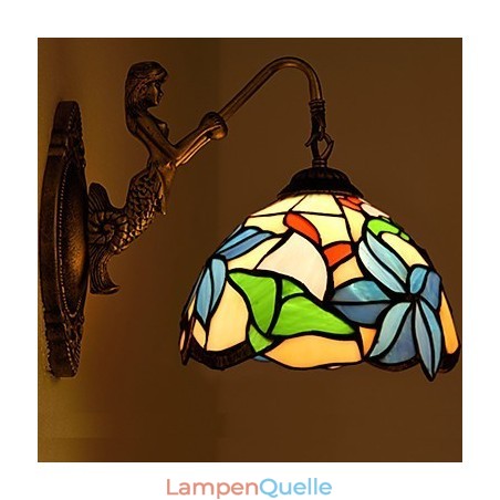 Europäische vertraglich ländliche kreative Schmiedeeisen Wandleuchte Glas Lichter