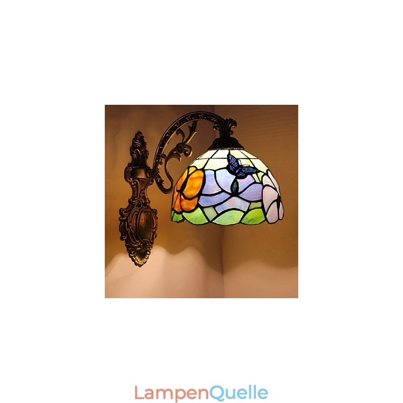 Europäische Mittelmeer Vertraglich Ländlichen Kreative Schmiedeeisen Wand Lampe Glas Lichter