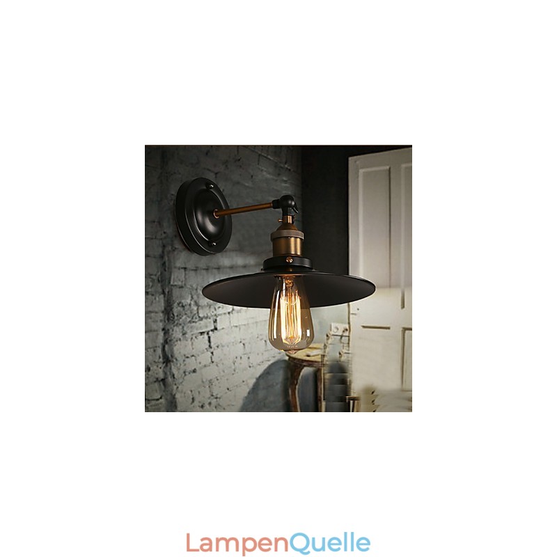 Kreative nordische Licht Single Head Black Umbrella Wandleuchte Wiederherstellung alten Wege Licht
