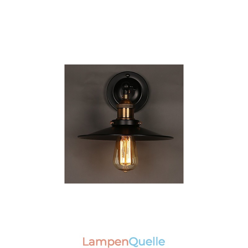 Kreative nordische Licht Single Head Black Umbrella Wandleuchte Wiederherstellung alten Wege Licht
