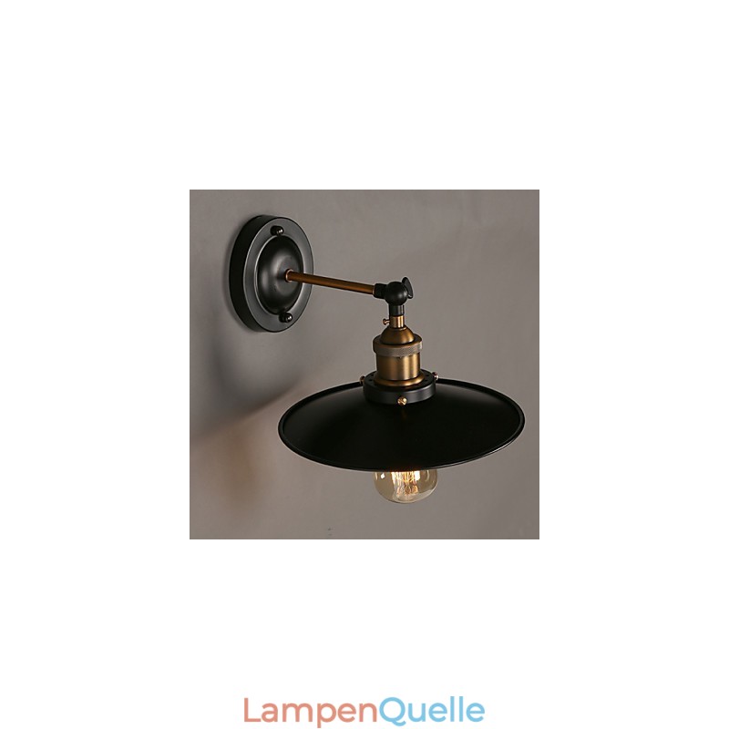 Kreative nordische Licht Single Head Black Umbrella Wandleuchte Wiederherstellung alten Wege Licht