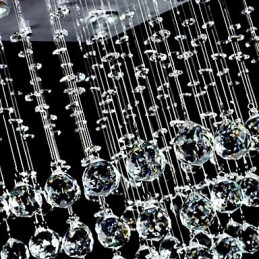 Moderne zeitgenössische Kristall galvanisierte Unterputzleuchte