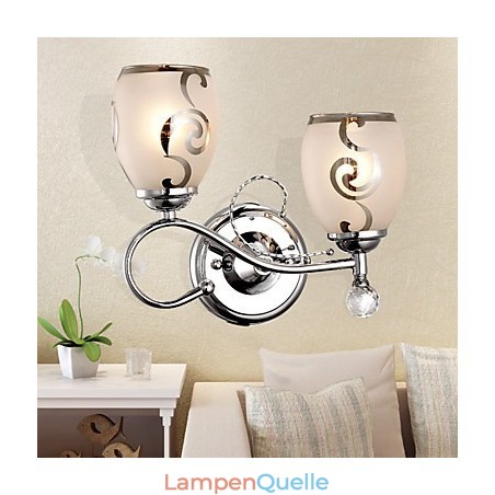 Kreative zeitgenössische und vertraglich vereinbarte Kristallwandlampen im europäischen Stil