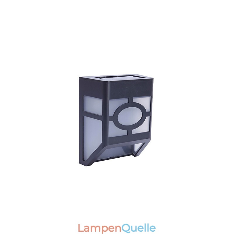 Solarbetriebene Wandleuchte mit 2 Laternen, warmgelb