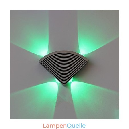 Fan Wandleuchte Vier Lichter Grün Aluminium Acryl Fan Wandleuchte Vier Lichter Grün Aluminium Acryl
