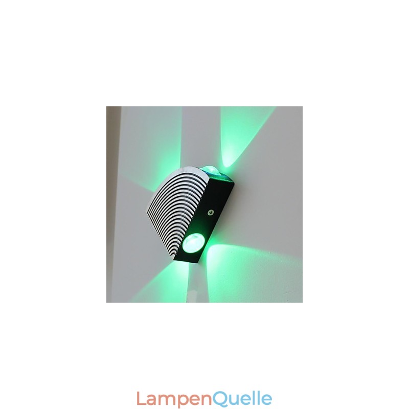 Fan Wandleuchte Vier Lichter Grün Aluminium Acryl