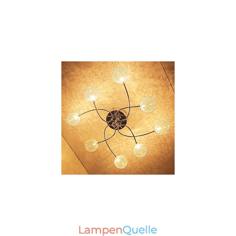 Moderne zeitgenössische Kristall galvanisierte Unterputzleuchte