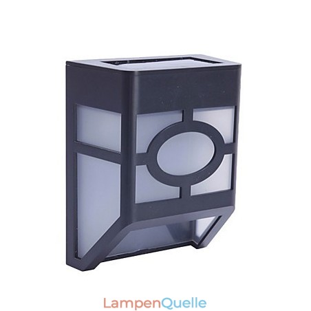 Solarbetriebene Wandleuchte mit 2 Laternen, warmgelb Solarbetriebene Wandleuchte mit 2 Laternen, warmgelb