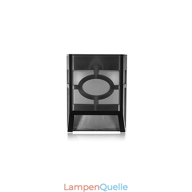 Solarbetriebene Wandleuchte mit 2 Laternen, warmgelb