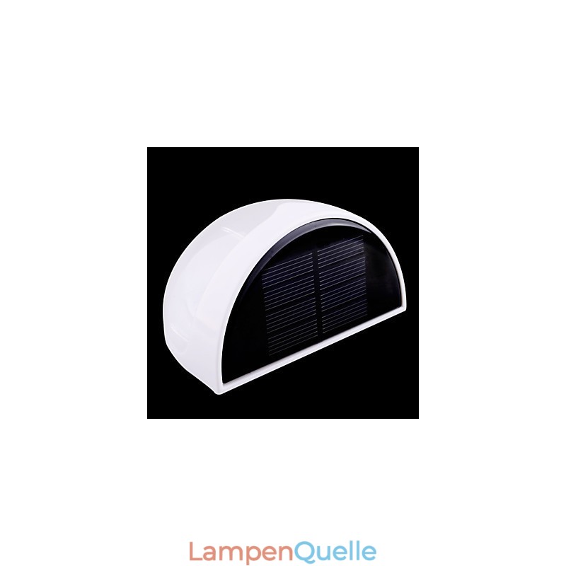 Solarbetriebene, wasserdichte IP55-Lampe, Weiß + Schwarz