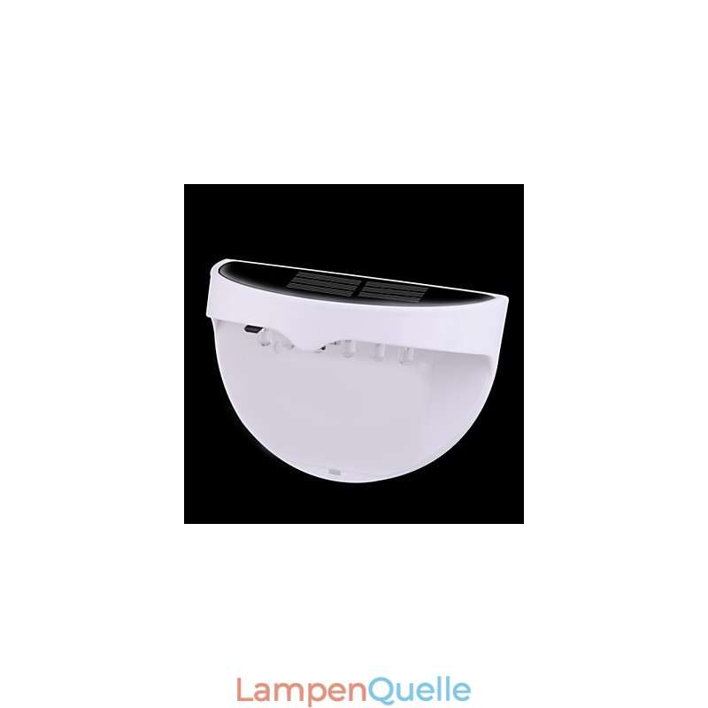 Solarbetriebene, wasserdichte IP55-Lampe, Weiß + Schwarz