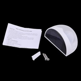 Solarbetriebene, wasserdichte IP55-Lampe, Weiß + Schwarz