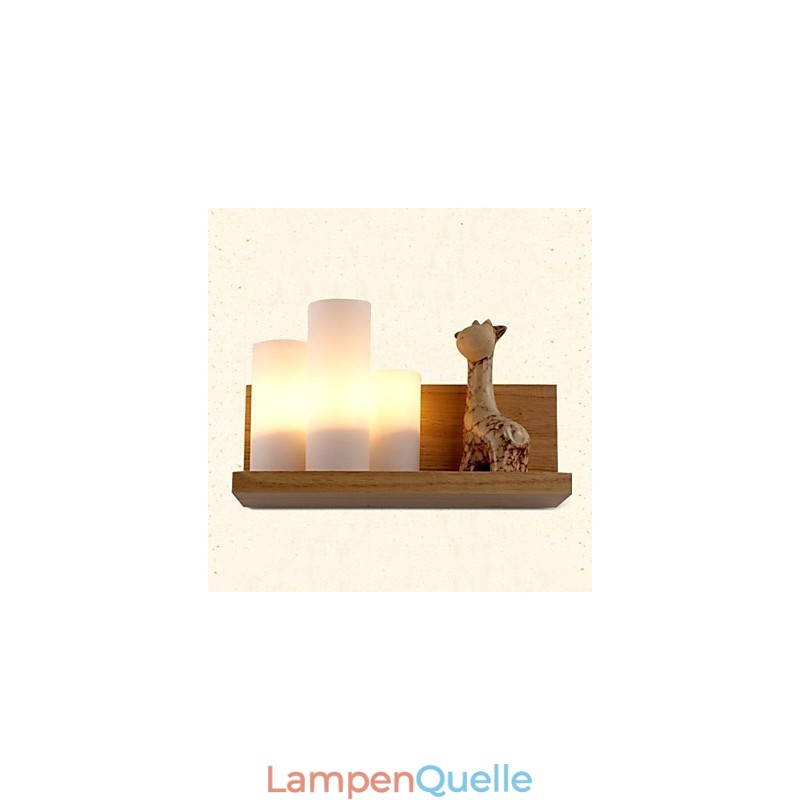 Wandleuchte Drei Lichter und Glas