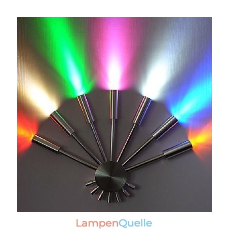 Moderne Wandleuchte mit Streulicht Fächerförmig 7 Metallstäbe Schicker Stil Moderne Wandleuchte mit Streulicht Fächerförmig 7 Metallstäbe Schicker Stil