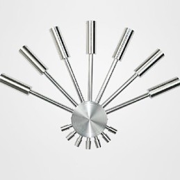 Moderne Wandleuchte mit Streulicht Fächerförmig 7 Metallstäbe Schicker Stil