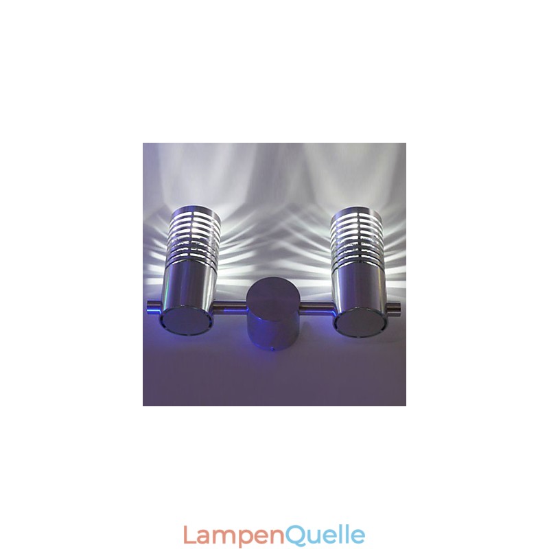 Moderne Wandleuchte mit Streulicht 2 Zylinder Sperrschicht Lichtstrahl