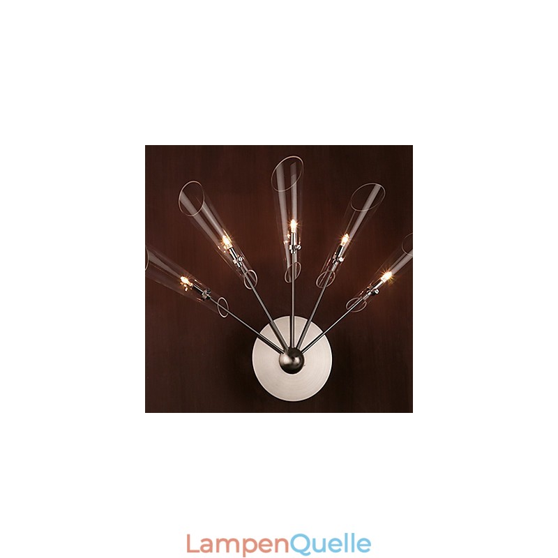 Künstlerische Kristall-Wandleuchte mit 5 Lichtern