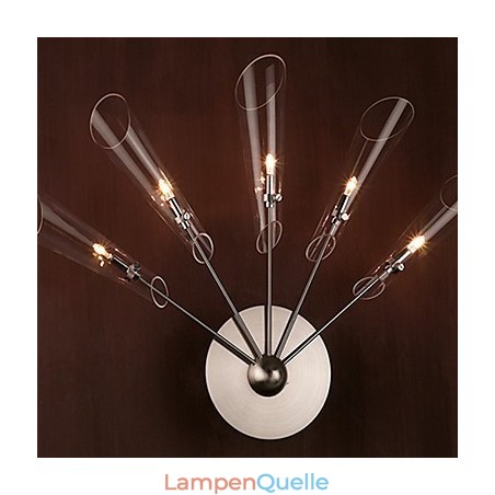 Künstlerische Kristall-Wandleuchte mit 5 Lichtern