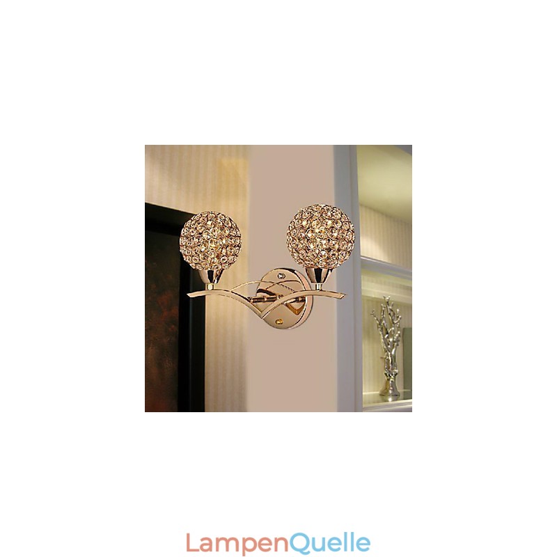 Moderne, schicke Wandleuchte mit 2 Lichtern