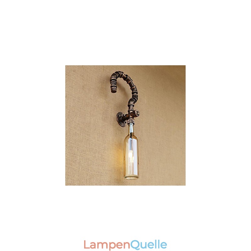 Retro American Village Creative Industry Wind Designer Wasserflasche Wandleuchte Wandleuchte Bernstein