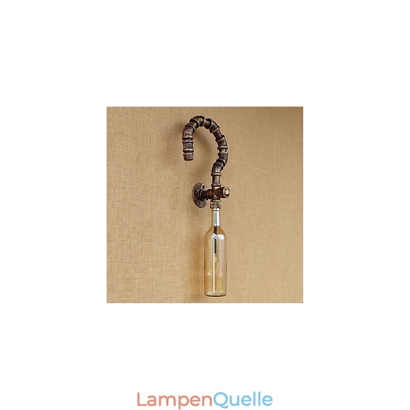 Retro American Village Creative Industry Wind Designer Wasserflasche Wandleuchte Wandleuchte Bernstein