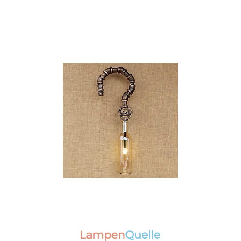 Retro American Village Creative Industry Wind Designer Wasserflasche Wandleuchte Wandleuchte Bernstein