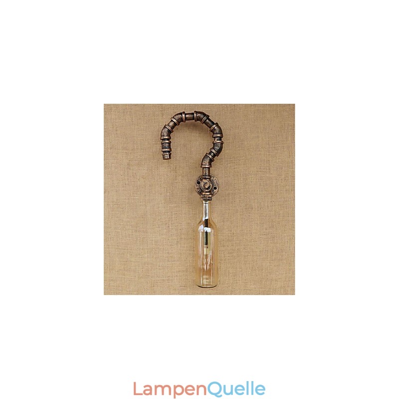 Retro American Village Creative Industry Wind Designer Wasserflasche Wandleuchte Wandleuchte Bernstein