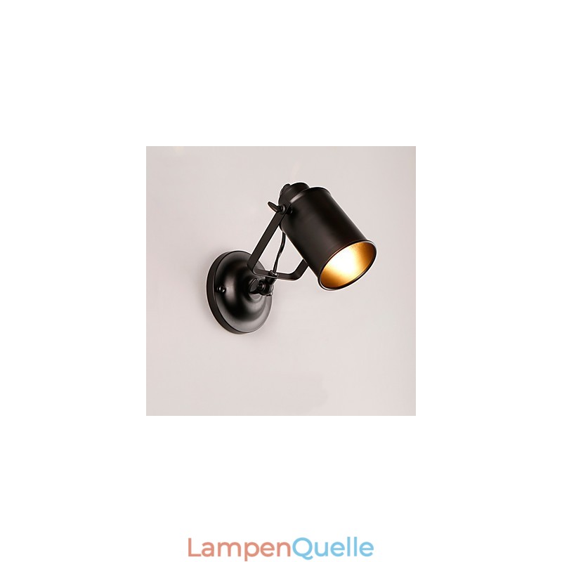 Vintage Schwarz Metall Loft Wand Leuchte Wohnzimmer Esszimmer Flur Cafe Bars Bar Wand Lampe