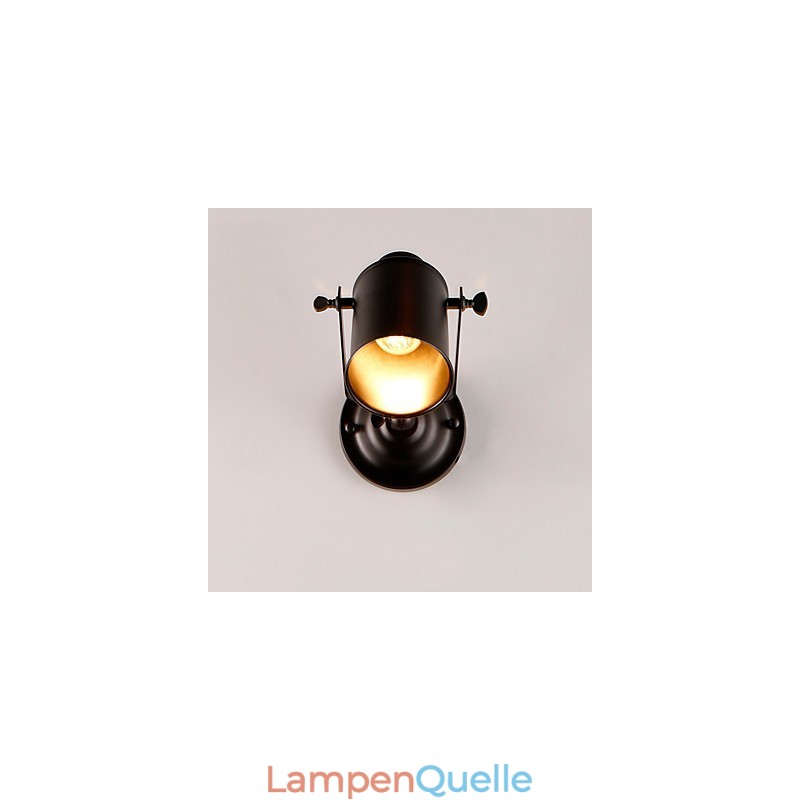 Vintage Schwarz Metall Loft Wand Leuchte Wohnzimmer Esszimmer Flur Cafe Bars Bar Wand Lampe