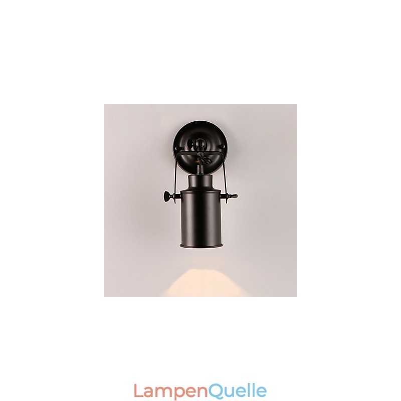 Vintage Schwarz Metall Loft Wand Leuchte Wohnzimmer Esszimmer Flur Cafe Bars Bar Wand Lampe
