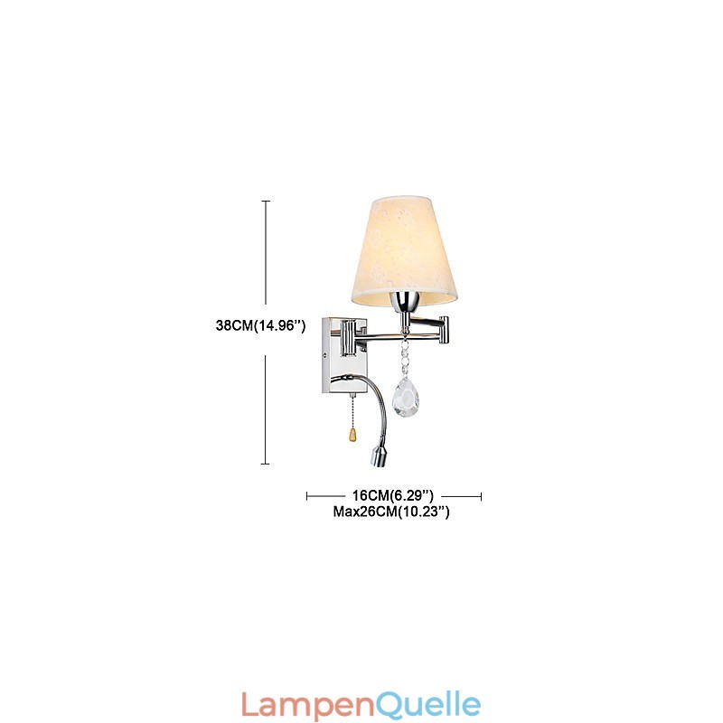 Wandlampe für Schlafzimmer Leselampe Stofflampe