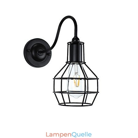 Wandleuchte Wandleuchten Wand Eisen Wandlampe dumm schwarz Lichtschwert Lampe an der Wand