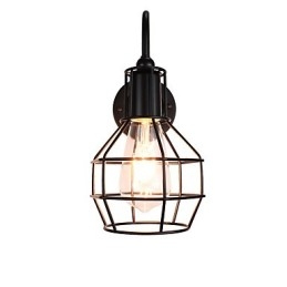 Wandleuchte Wandleuchten Wand Eisen Wandlampe dumm schwarz Lichtschwert Lampe an der Wand