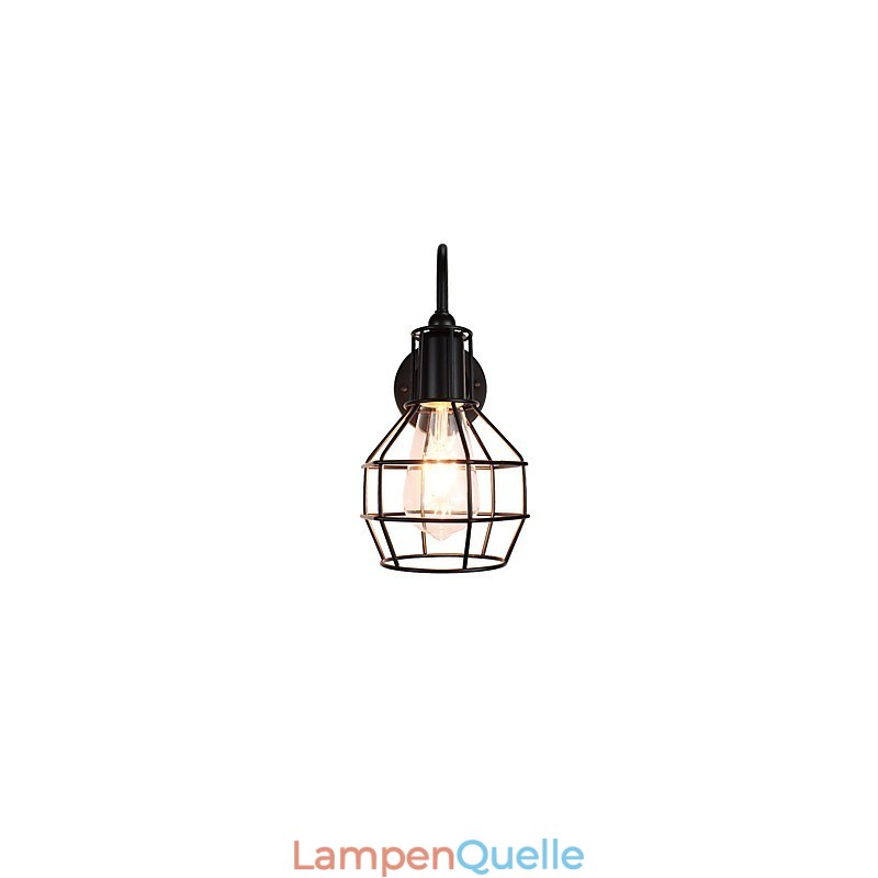 Wandleuchte Wandleuchten Wand Eisen Wandlampe dumm schwarz Lichtschwert Lampe an der Wand