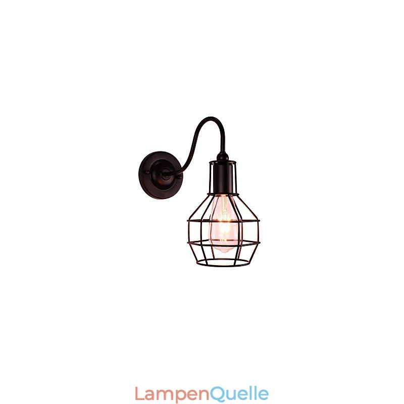 Wandleuchte Wandleuchten Wand Eisen Wandlampe dumm schwarz Lichtschwert Lampe an der Wand
