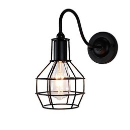 Wandleuchte Wandleuchten Wand Eisen Wandlampe dumm schwarz Lichtschwert Lampe an der Wand