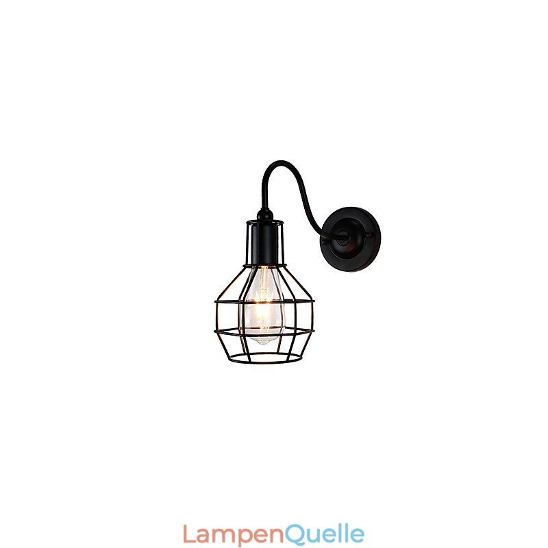 Wandleuchte Wandleuchten Wand Eisen Wandlampe dumm schwarz Lichtschwert Lampe an der Wand