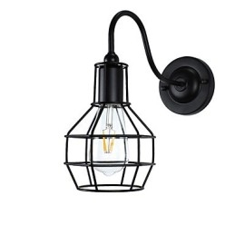 Wandleuchte Wandleuchten Wand Eisen Wandlampe dumm schwarz Lichtschwert Lampe an der Wand