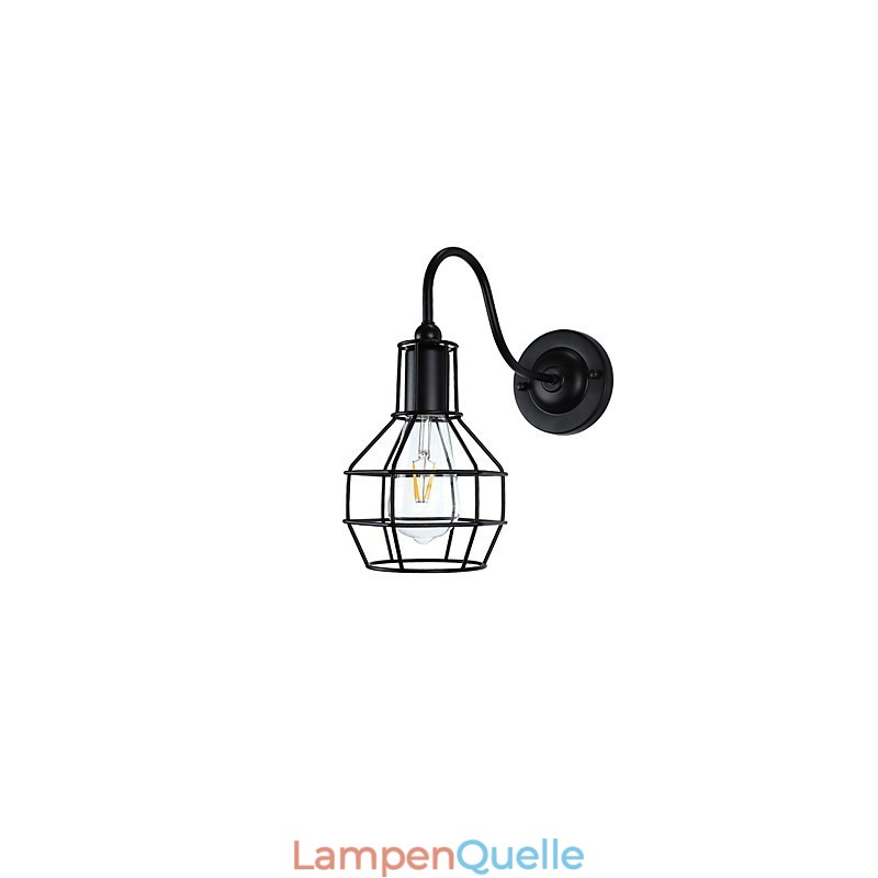 Wandleuchte Wandleuchten Wand Eisen Wandlampe dumm schwarz Lichtschwert Lampe an der Wand