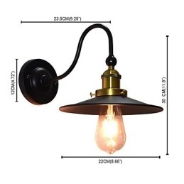 Wandleuchte Wandleuchten Wand Eisen Wandlampe dumme schwarze Lichtschwertlampe an der Wand